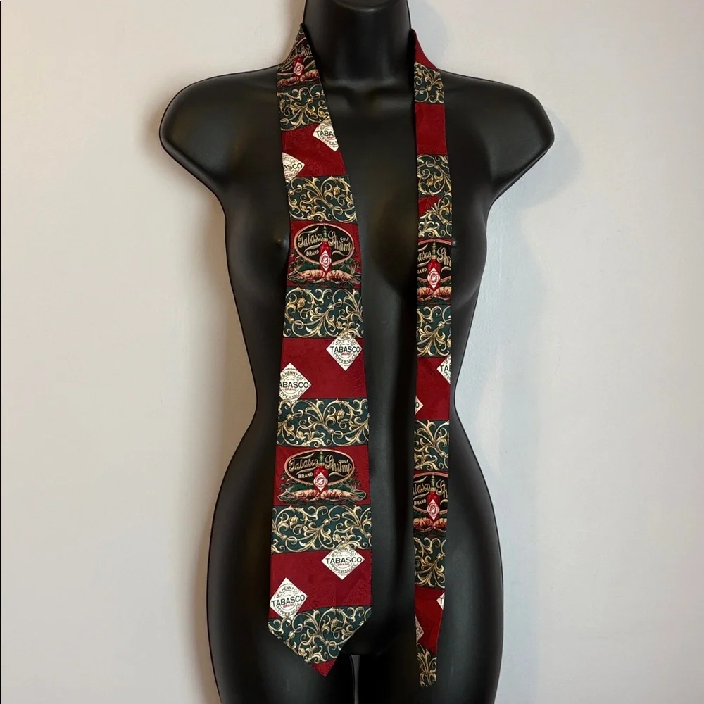 Tabasco Hot Sauce Gulf Shrimp Silk Necktie Tie